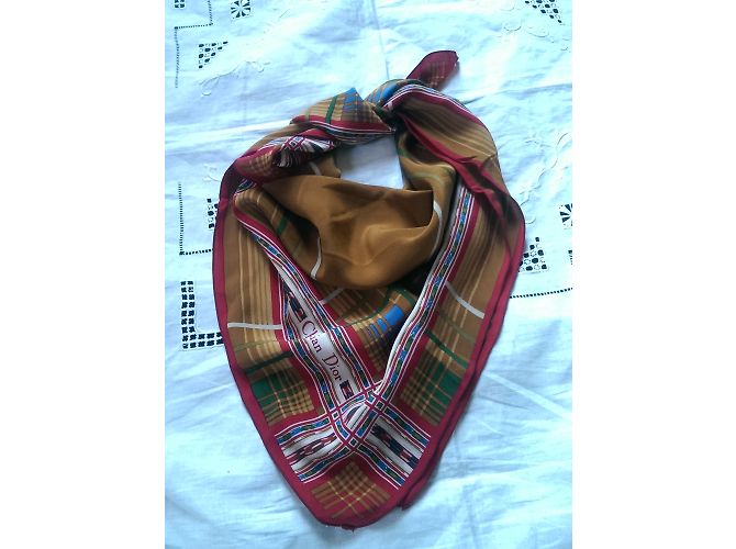 Lenço de seda Christian Dior Multicor - vista 7