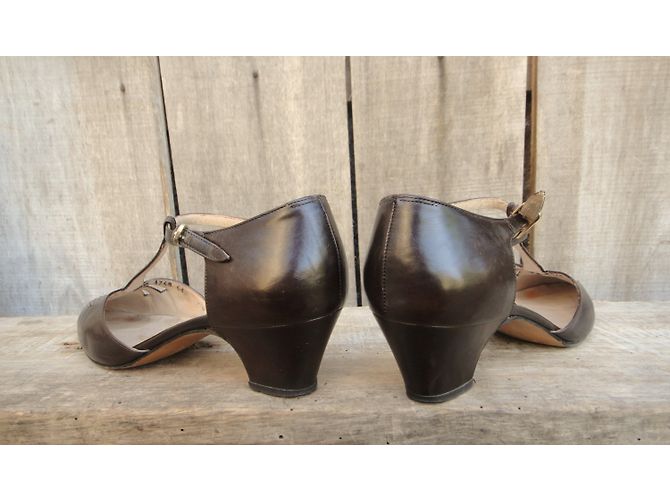 Sandali Salvatore Ferragamo Salomé in pelle marrone - vista 5