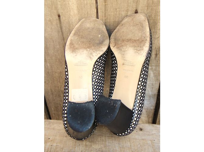 Mocassini Bally Parfait in pelle nero e bianco Taglia 40 - vista 9