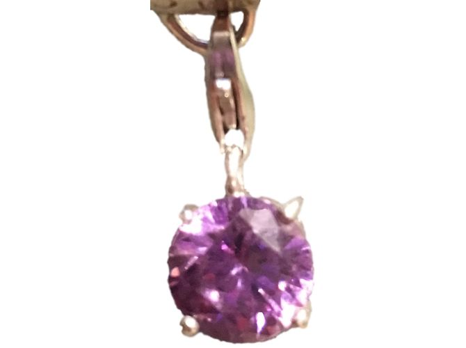 Pulsera Thomas Sabo de cordón negro con piedra violeta Plata - vista 2