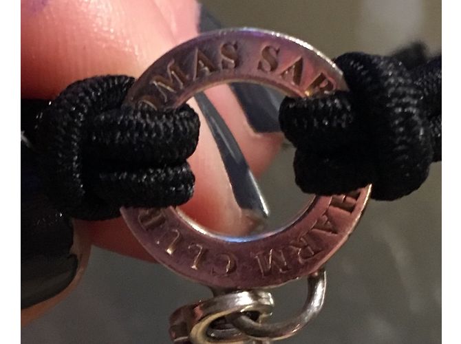 Pulsera Thomas Sabo de cordón negro con piedra violeta Plata - vista 3