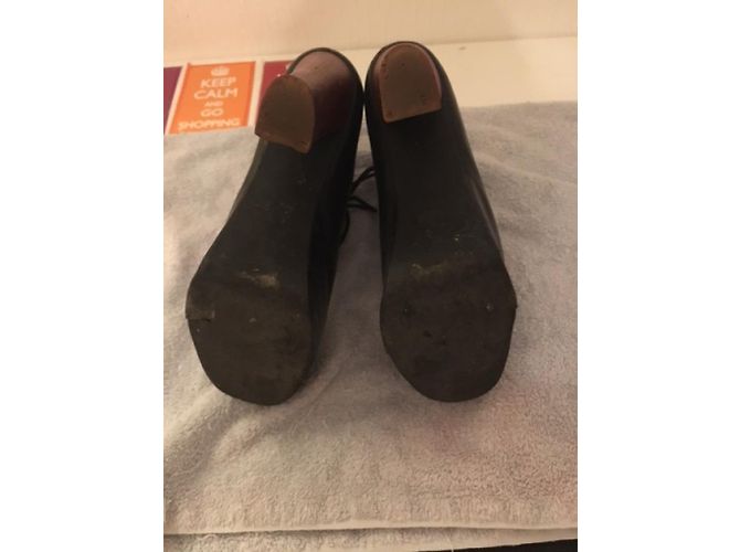 Botines Jeffrey Campbell Lita de piel negra Negro - vista 4