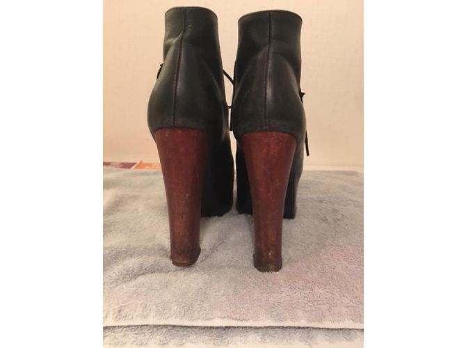 Botines Jeffrey Campbell Lita de piel negra Negro - vista 5