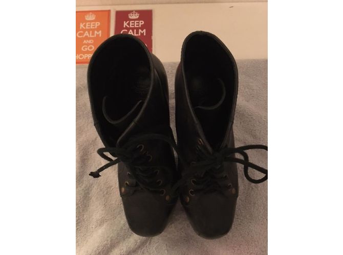 Botines Jeffrey Campbell Lita de piel negra Negro - vista 7
