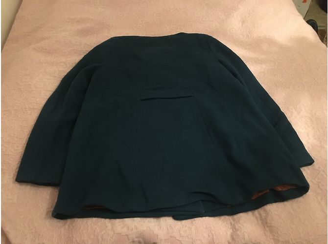 Abrigo Zara de lana azul L - vista 3