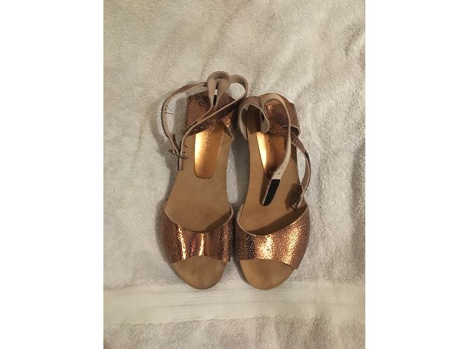 Autre Marque Sandali con zeppa Bagatt pelle metallizzata 38 Metallico - vista 4