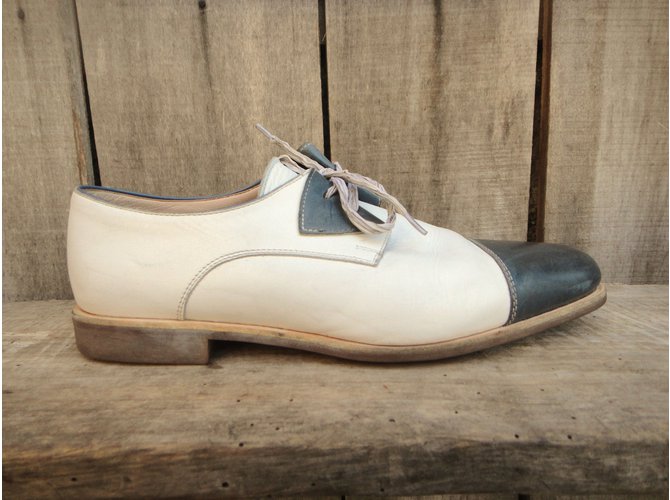 Derby Paraboot in pelle bianca 5.5UK Bianco - vista 3