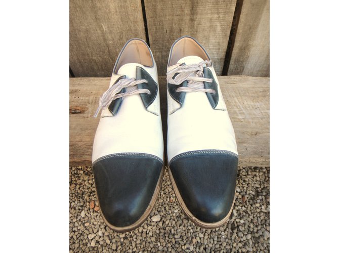 Derby Paraboot in pelle bianca 5.5UK Bianco - vista 5