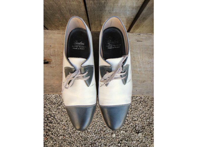 Derby Paraboot in pelle bianca 5.5UK Bianco - vista 6