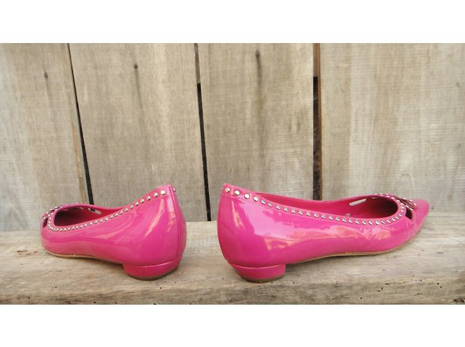 Bailarinas Prada Rosa de Charol con Tachuelas - vista 4