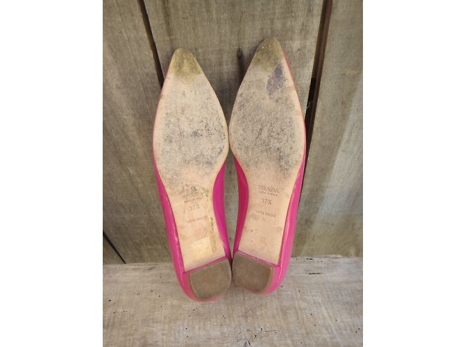 Bailarinas Prada Rosa de Charol con Tachuelas - vista 5