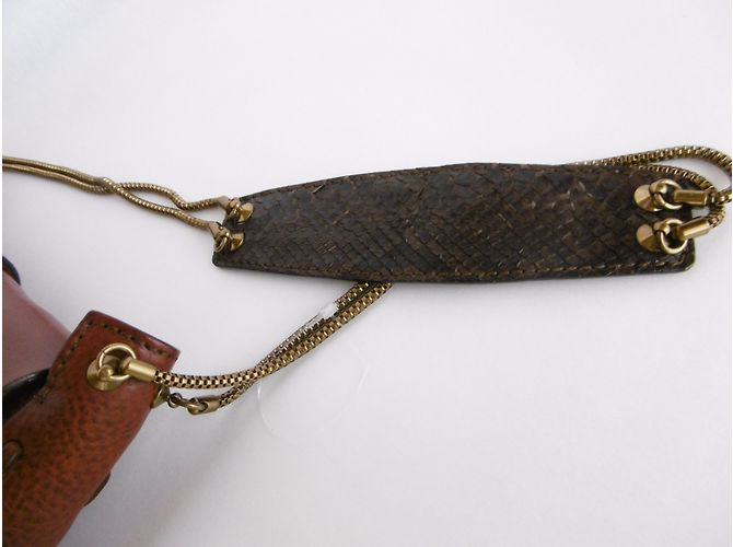 Chloé Chloe Couro Python Skin Flap Bolsa De Ombro - vista 7