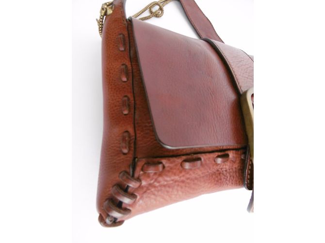 Chloé Chloe Couro Python Skin Flap Bolsa De Ombro - vista 9