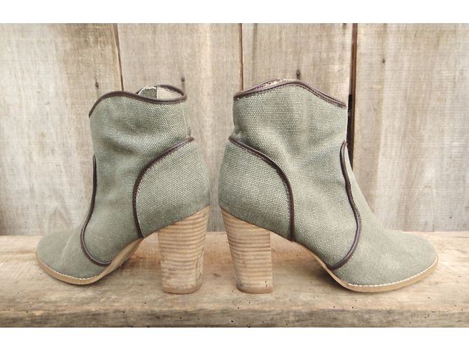Mellow Yellow Stiefeletten Grau Textil Größe 40 - Ansicht 3