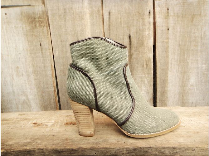 Mellow Yellow Stiefeletten Grau Textil Größe 40 - Ansicht 4