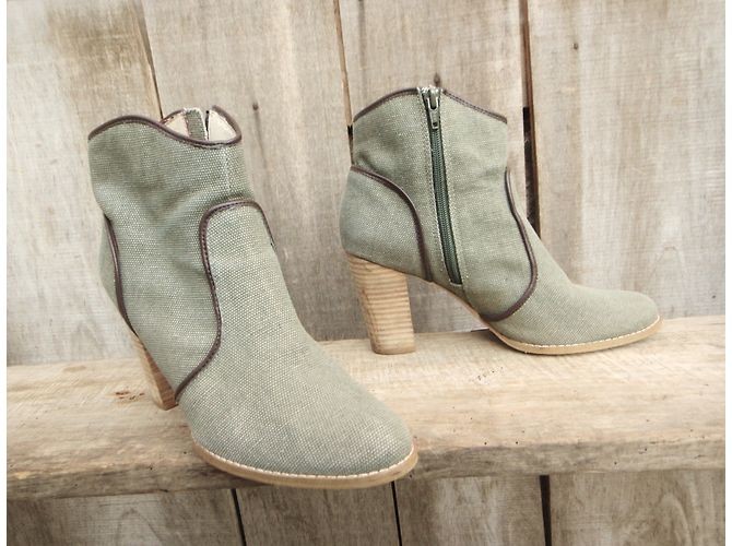Mellow Yellow Stiefeletten Grau Textil Größe 40 - Ansicht 5