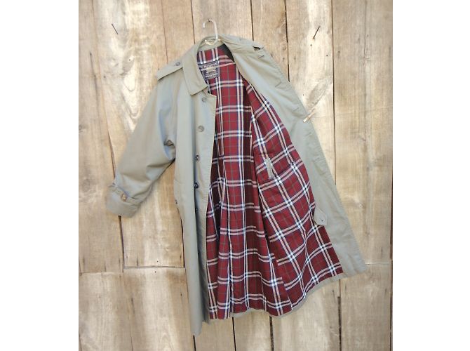 Gabardina Burberry Gris de Algodón - vista 3