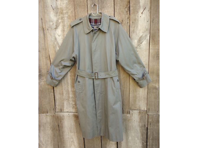 Gabardina Burberry Gris de Algodón - vista 5