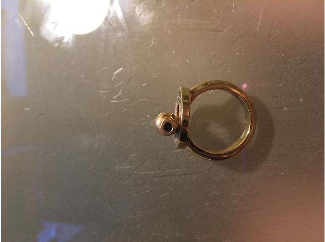 Anello Marc by Marc Jacobs Oro e Nero Metallo D'oro - vista 4