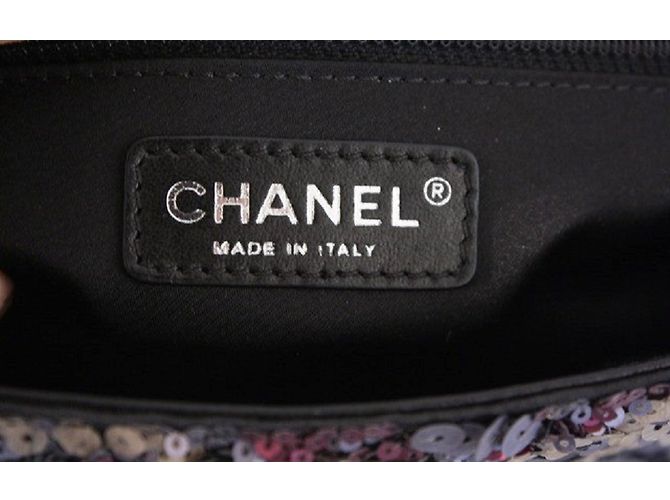 Chanel Borsa con patta singola con paillettes Multicolore - vista 6