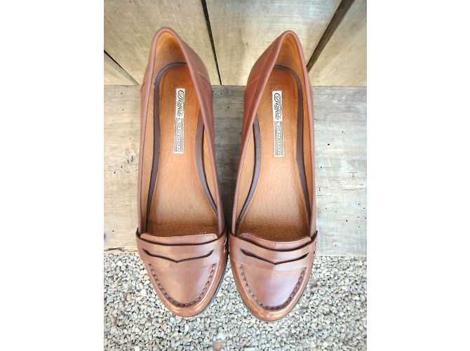 Mocassini Buffalo London in pelle marrone - vista 4
