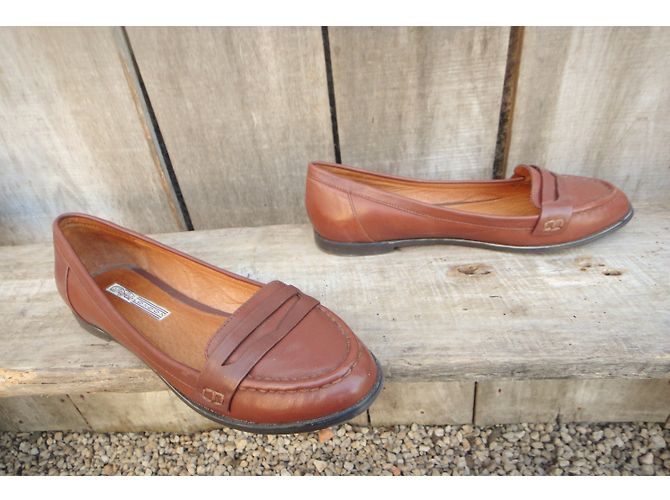 Mocassini Buffalo London in pelle marrone - vista 6