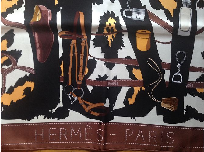 Hermès Cachecol de seda Multicor - vista 2