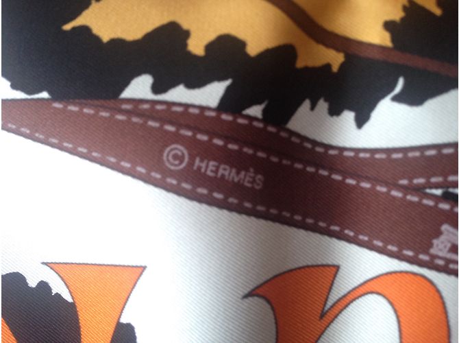 Hermès Cachecol de seda Multicor - vista 5