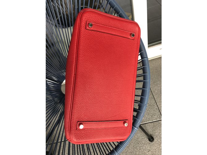 Birkin Hermès Handtasche Rot - Ansicht 10