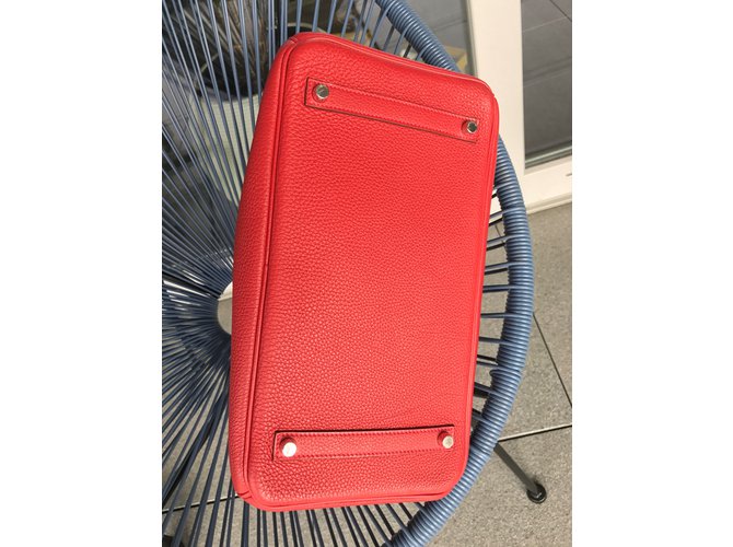 Birkin Hermès Handtasche Rot - Ansicht 11