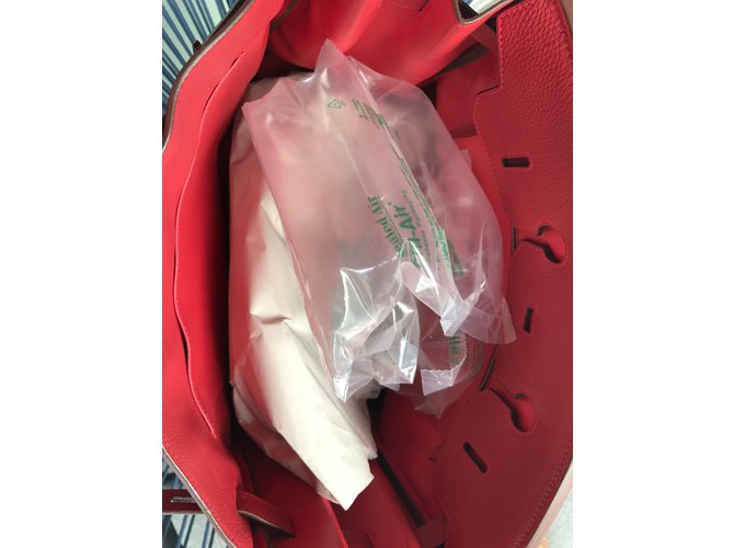 Birkin Hermès Handtasche Rot - Ansicht 12