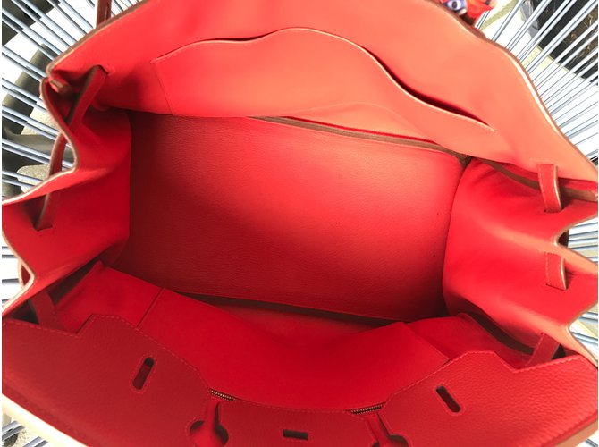 Birkin Hermès Handtasche Rot - Ansicht 13