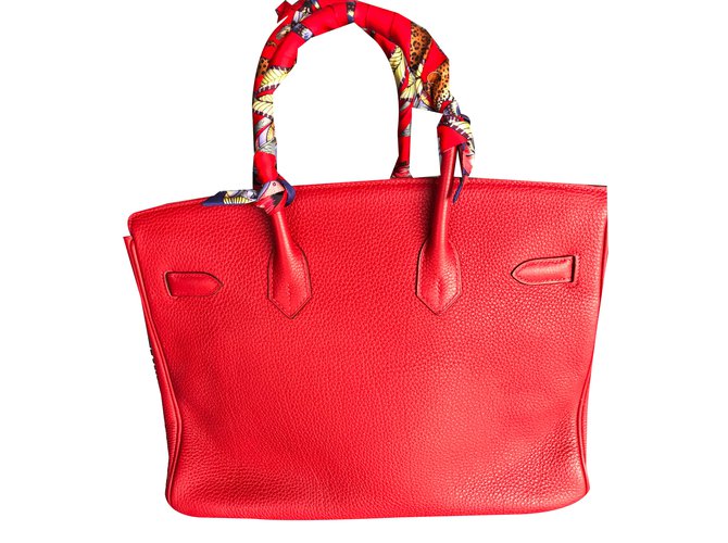 Birkin Hermès Handtasche Rot - Ansicht 2