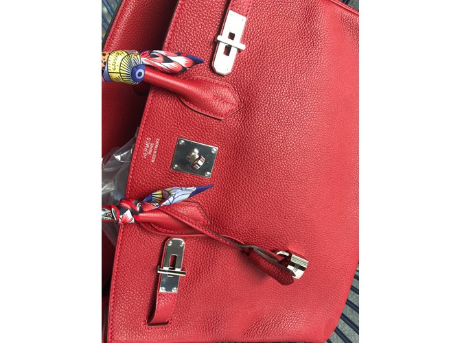 Birkin Hermès Handtasche Rot - Ansicht 5