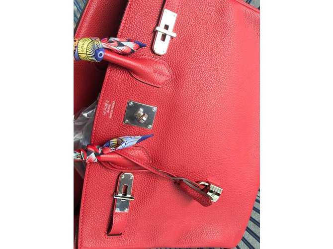 Birkin Hermès Handtasche Rot - Ansicht 6