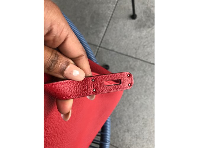 Birkin Hermès Handtasche Rot - Ansicht 7