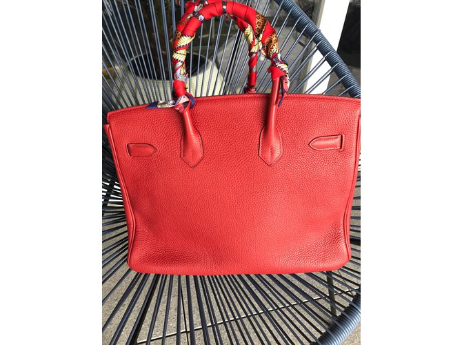 Birkin Hermès Handtasche Rot - Ansicht 8