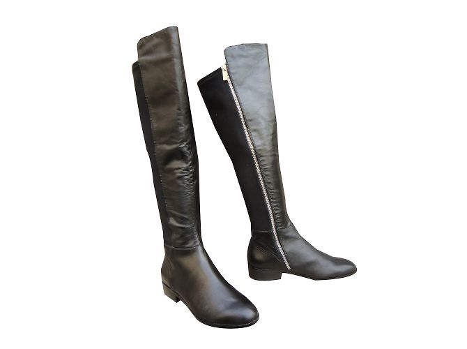 Botas Michael Kors Bromley Flat de cuero negro - vista 2