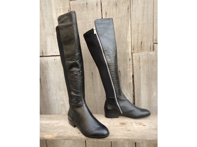 Botas Michael Kors Bromley Flat de cuero negro - vista 4