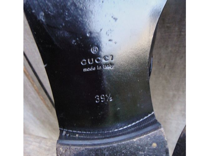 Décolleté Derby Gucci in pelle verniciata nera 39.5IT Nero - vista 8