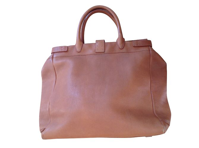 Borsa a mano Sergio Rossi in pelle color cammello Caramello - vista 2