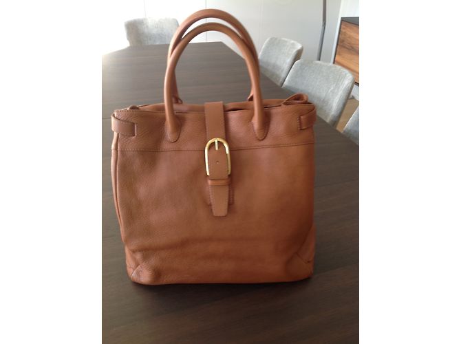 Borsa a mano Sergio Rossi in pelle color cammello Caramello - vista 5