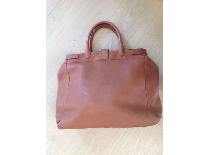 Borsa a mano Sergio Rossi in pelle color cammello Caramello - vista 8