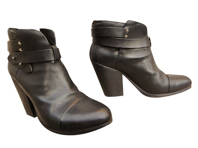 Botines Rag & Bone Harrow de cuero negro 38 - vista 2