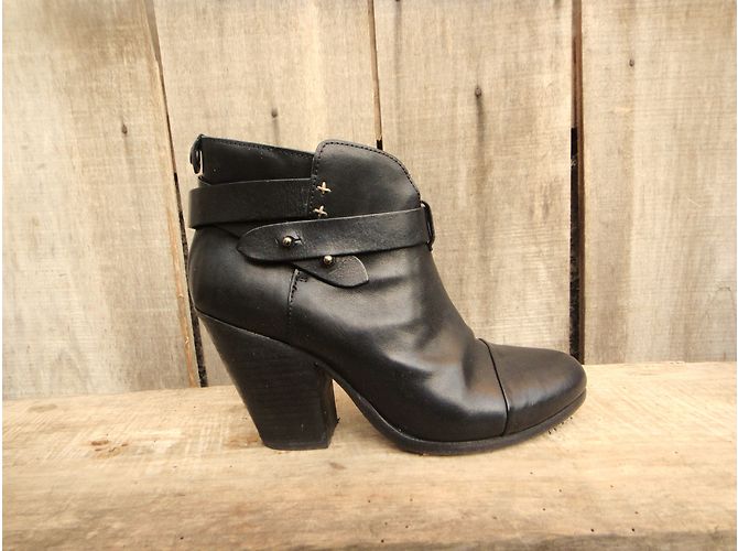 Botines Rag & Bone Harrow de cuero negro 38 - vista 3