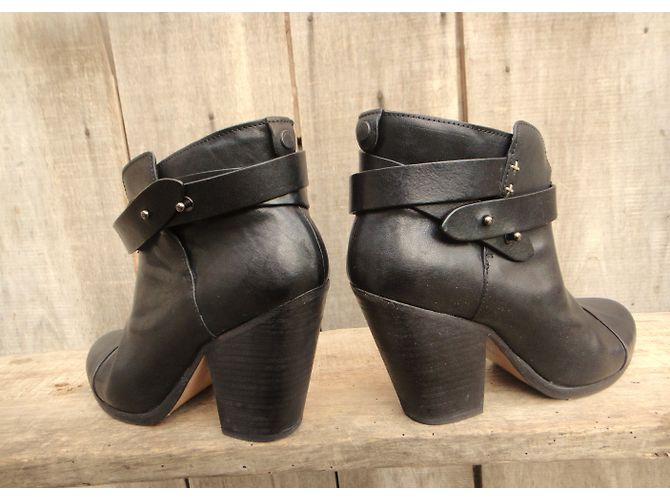Botines Rag & Bone Harrow de cuero negro 38 - vista 4