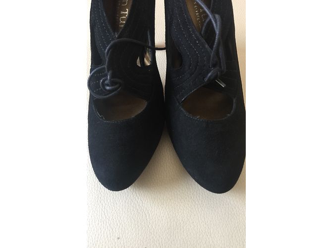 Autre Marque Décolleté Ann Thuil in pelle di cervo nera Nero - vista 3