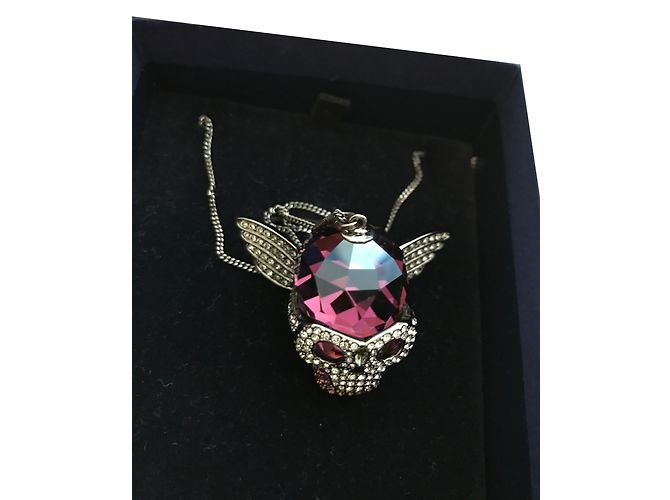 Collana Swarovski Teschio Viola Viola Porpora - vista 2