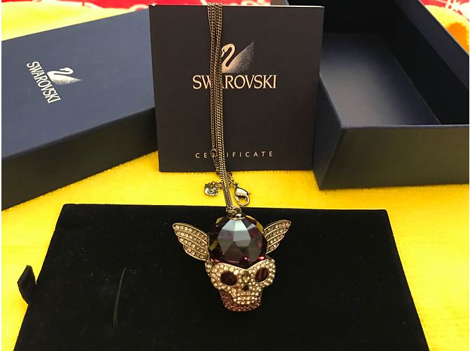 Collana Swarovski Teschio Viola Viola Porpora - vista 8