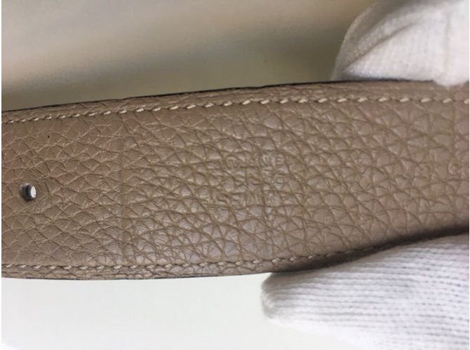 Hermès Gürtel Schwarz Creme - Ansicht 15